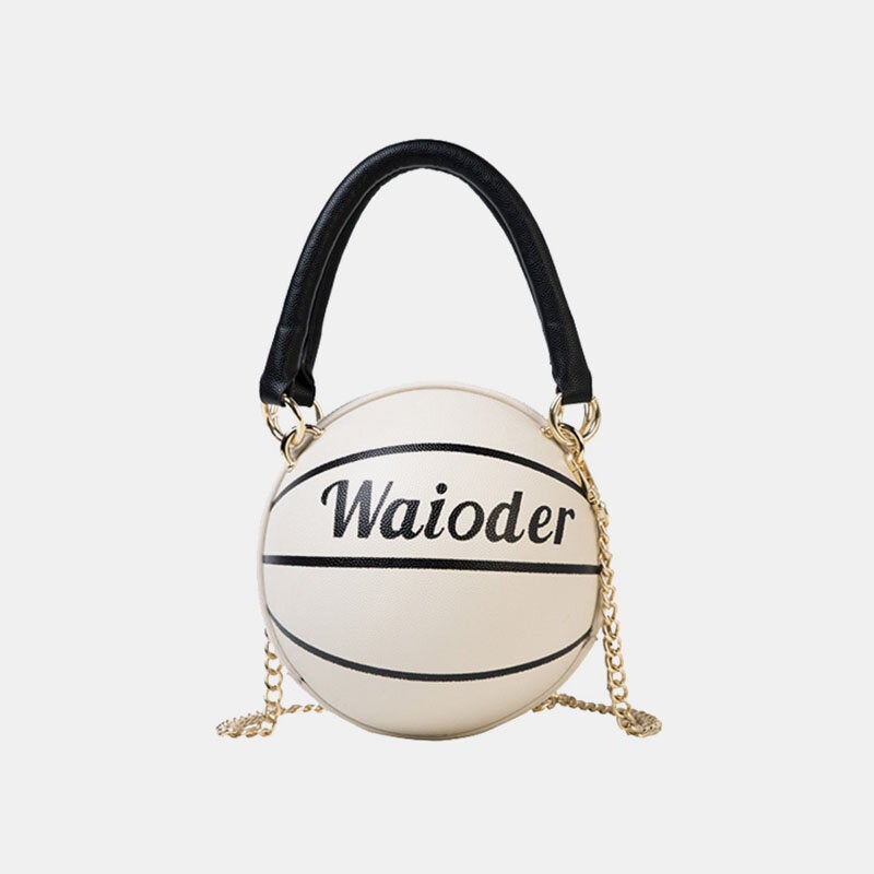 Women Basketball Chains Casual PU Handbag Crossbody Bag