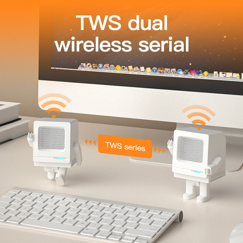 Wireless Mini bluetooth Speaker TWS Stereo Outdoor Portable Subwoofer Column HiFi Bass Speaker