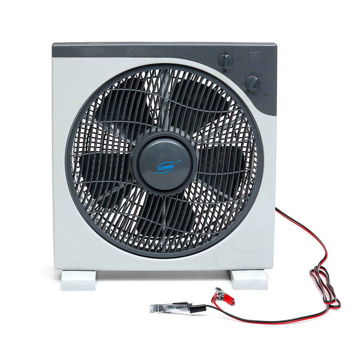 DC12V 11W Fan Portable Solar Fan Silent Cooling Fan with Crocodile Clip 3 Gear Wind Speed for Home Bedroom