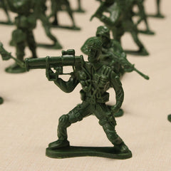 100PCS 5cm Soldier Army Troop Figure Battle War DIY Scene Model