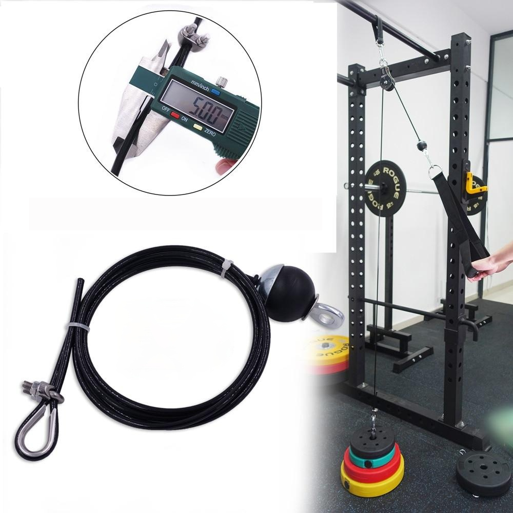 DIY Length Cable Pulley System Adjustable Machine Attachment with Loading Gym Equipment