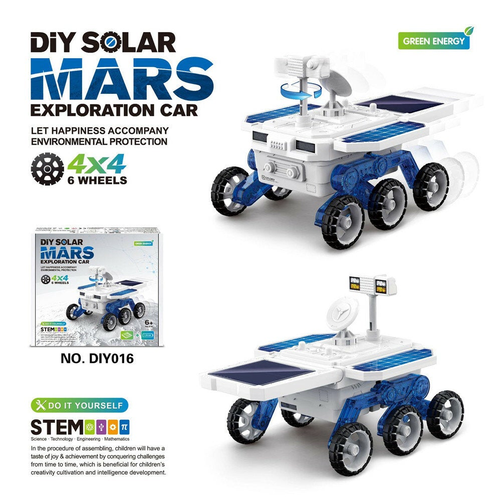 DIY Solar Planet Rover STEM Assembly Four-wheel Drive Electric Science And Educational Model Toys
