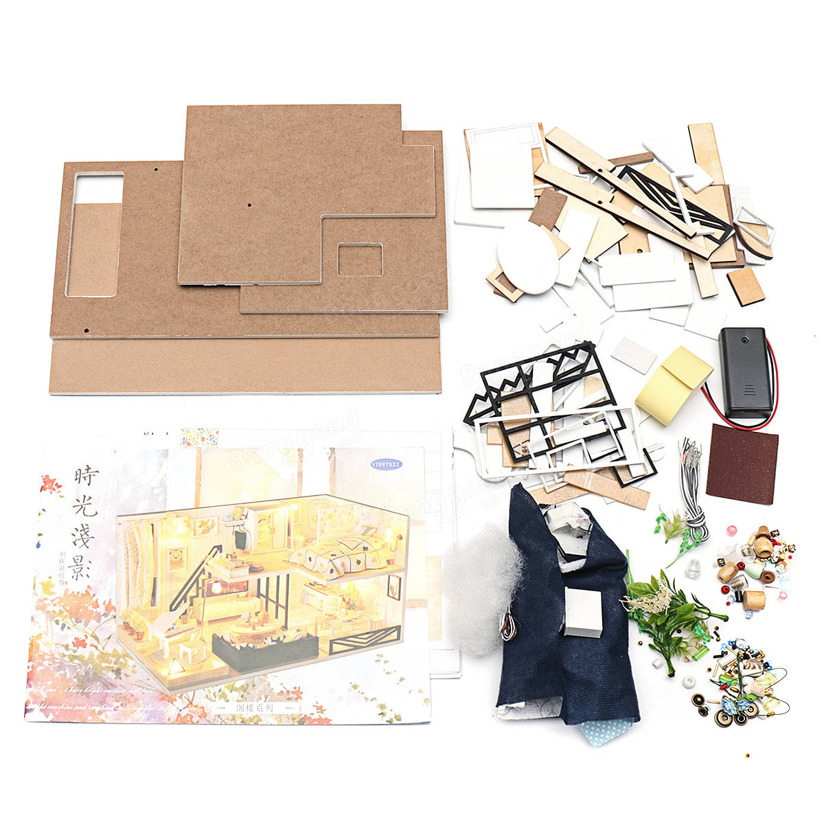 Time Shadow Modern Doll House Miniature DIY Kit With Furniture LED Light Box Gift