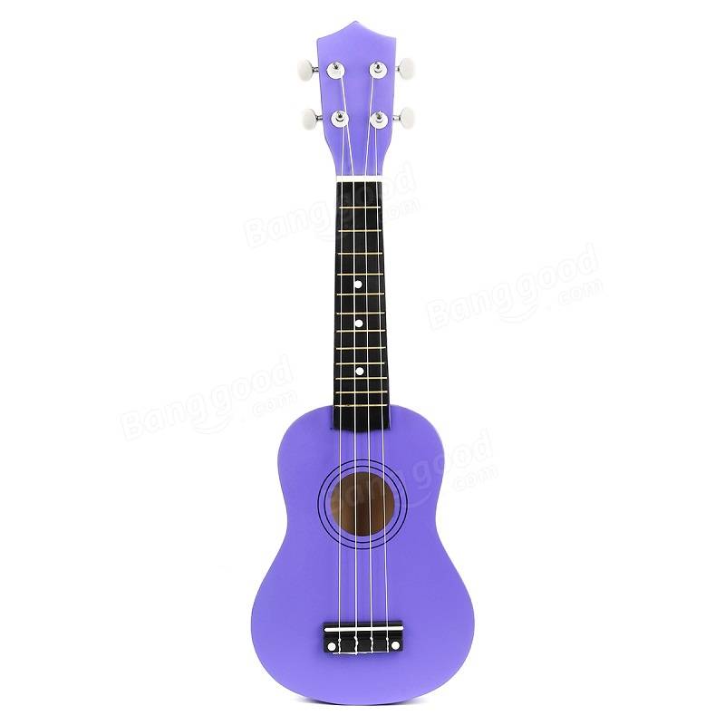 21 Inch Economic Soprano Ukulele Uke Musical Instrument With Gig bag Strings Tuner Purple