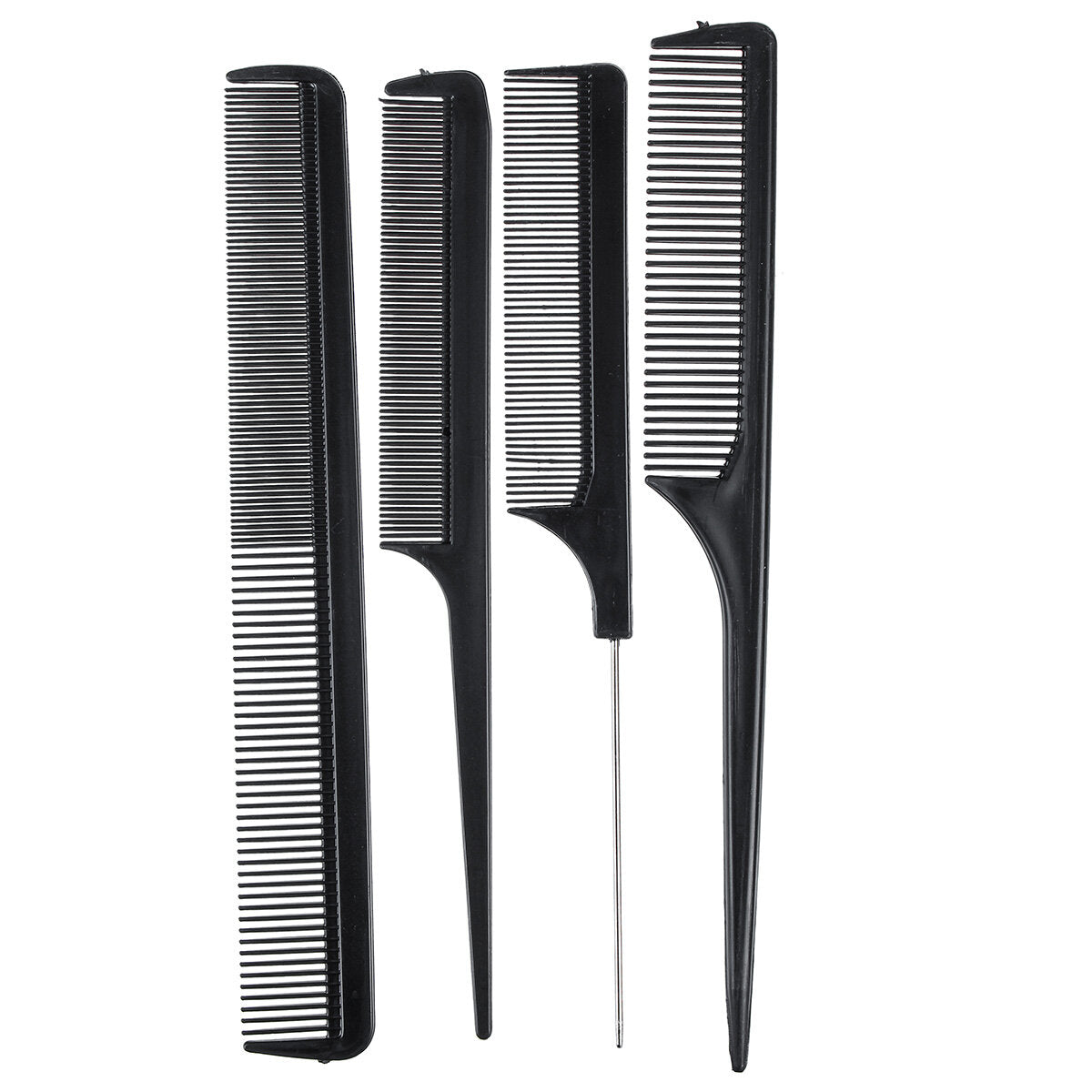 11Pc Hair Styling Comb Set Professional Black Hairdressing Brush Apron Barbers