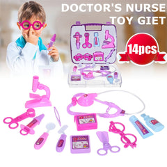 Childrens Play House Toy Curative Box 13 Kinds of Tools Role Playing Doctor for Kids Game