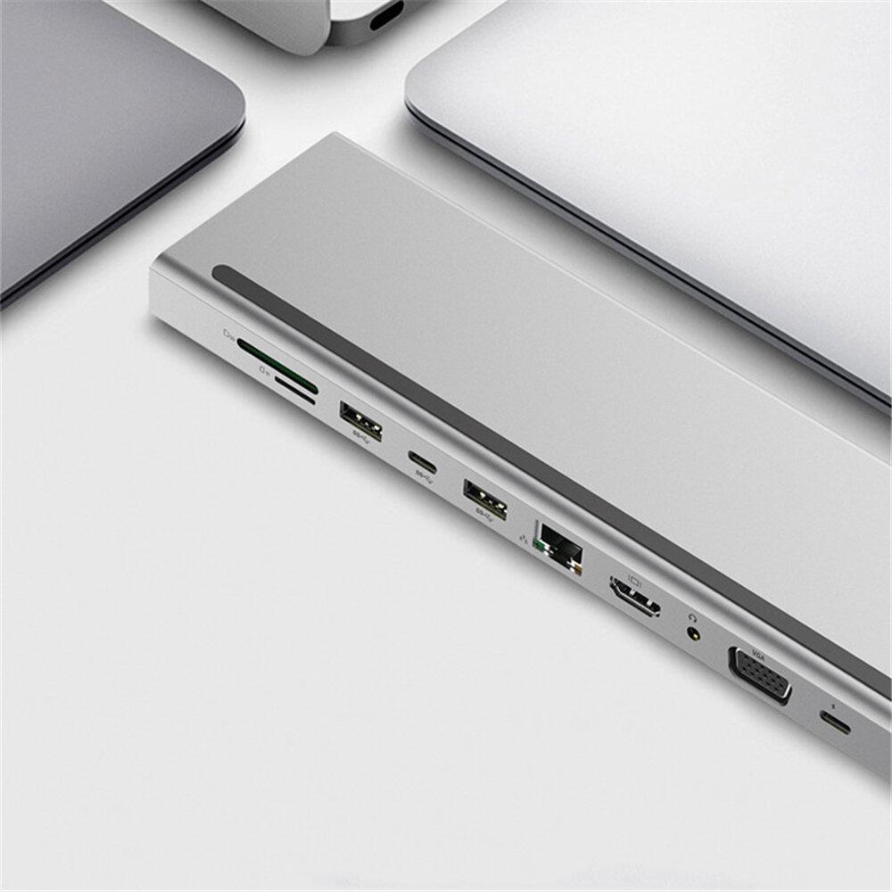 11-in-1 USB-C Hub Adapter with 3 USB 3.0