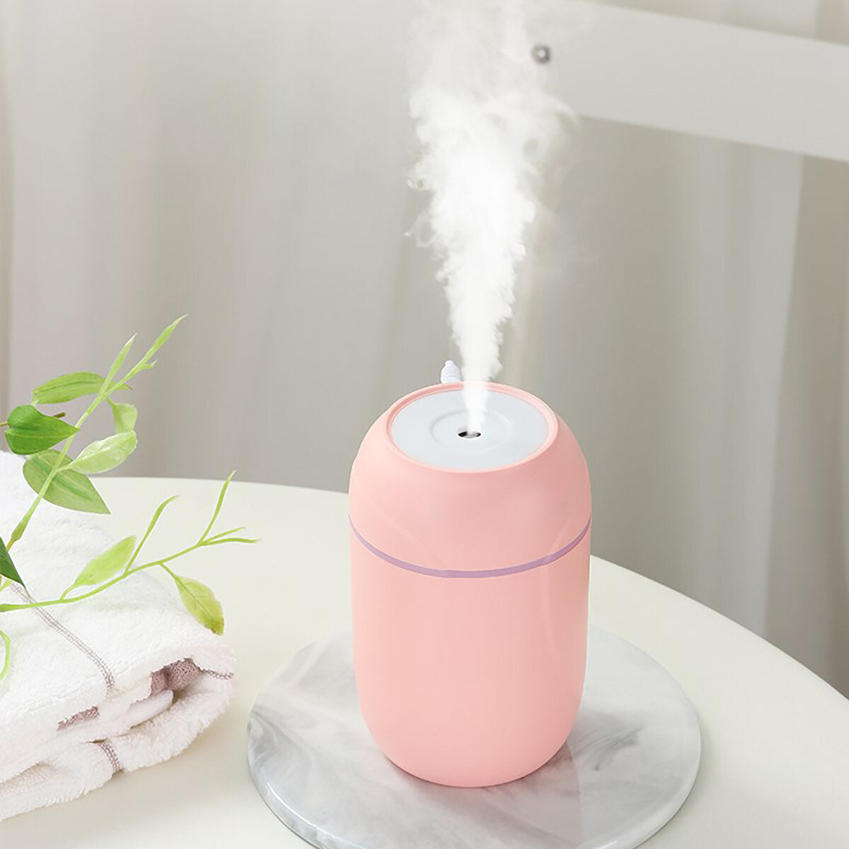 260ml USB Mini Humidifier Mist Diffuser 30-45ml/h with Colorful Night Light for Car Office Home