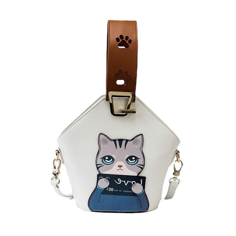 Women Fashion Cute Cat Crossbody Bag Handbag Shoulder Bag