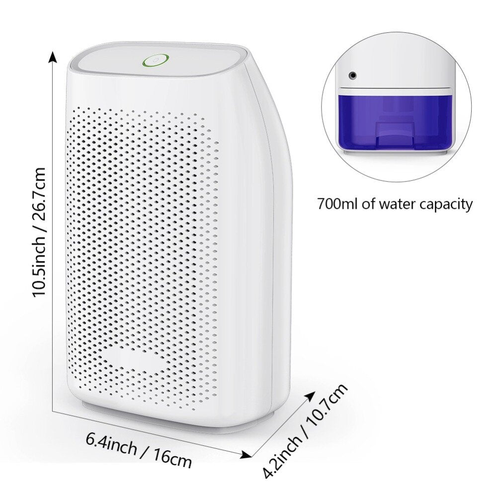 700ml Portable Semiconductor Dehumidifier Desiccant Moisture Absorbing Air Dryer for Home Office