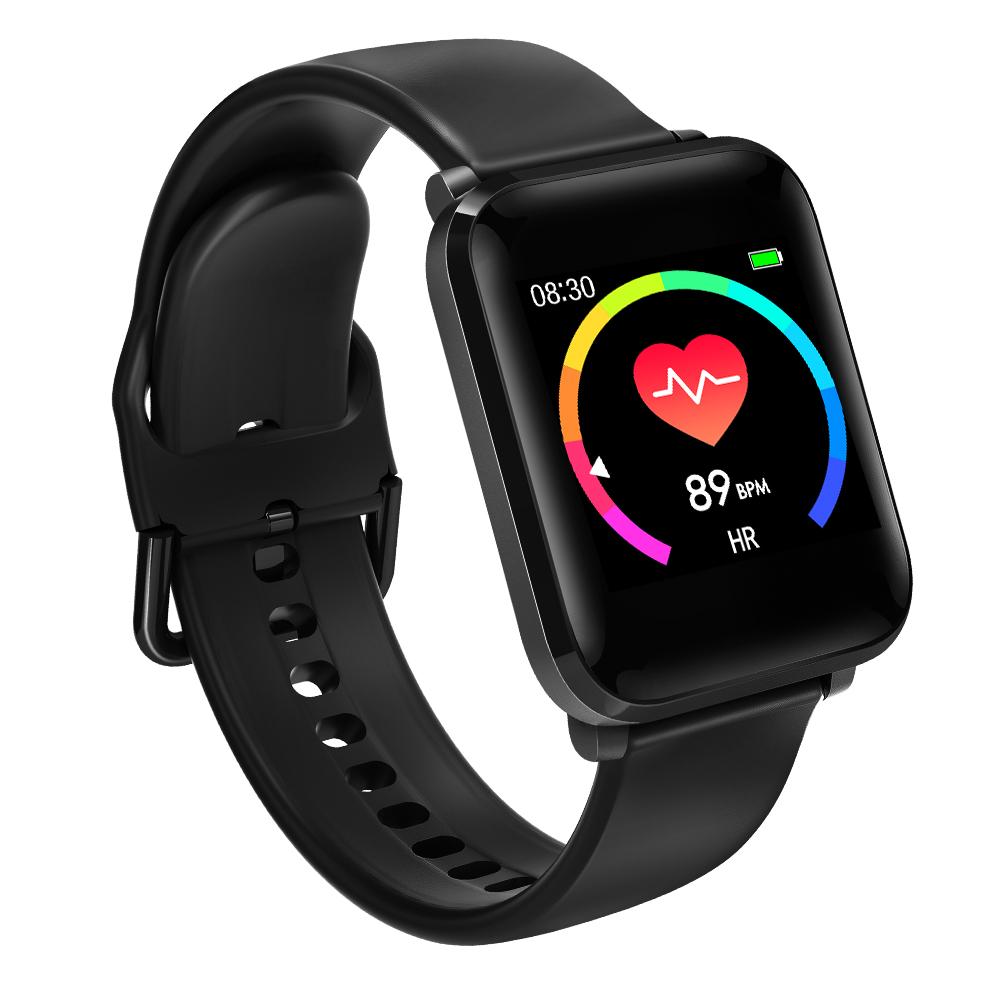 Waterproof Health Care Smart Watch Heart Rate Blood Pressure Monitor (Black)