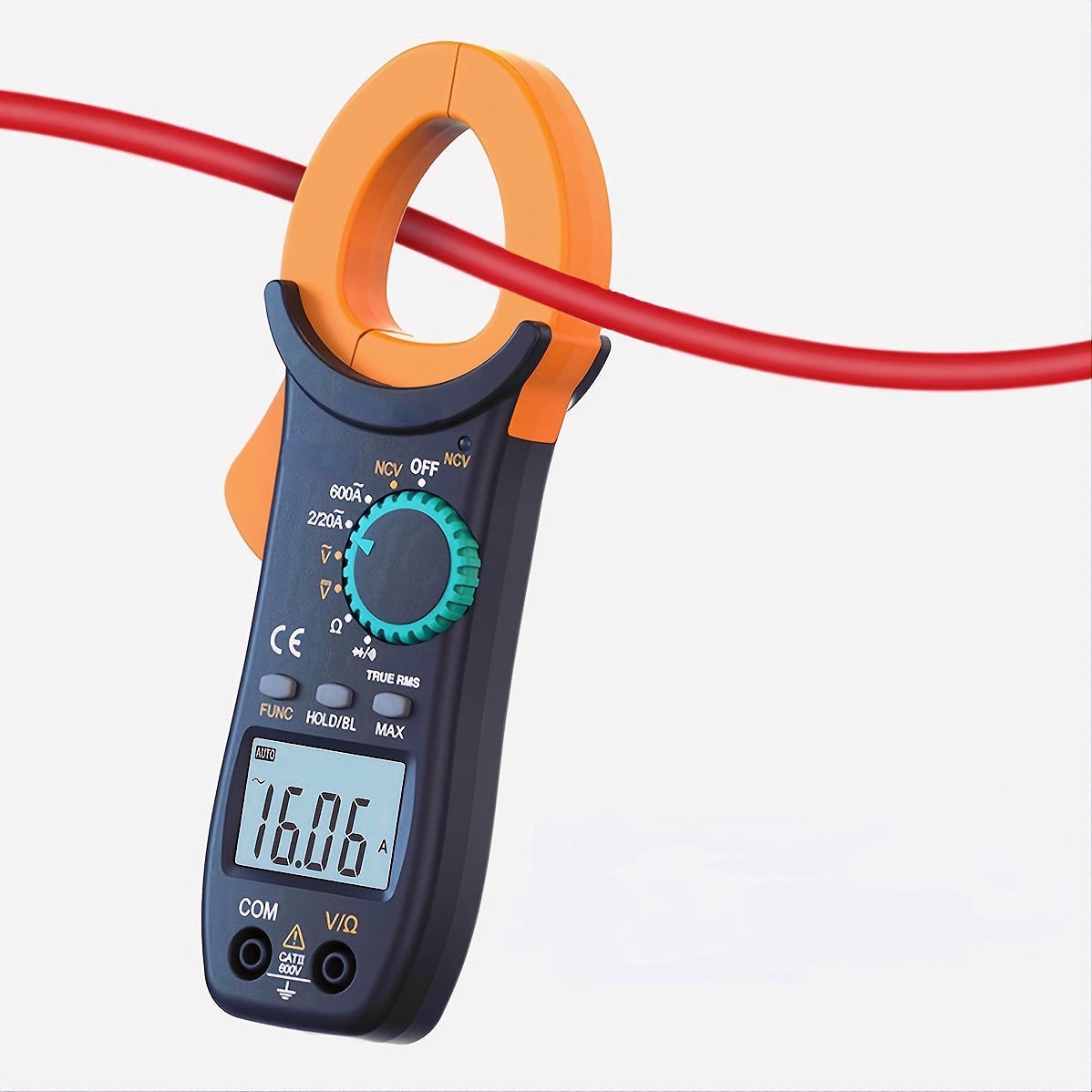 Digital Display Clamp Auto-Ranging Multimeter Testing Current Voltage Resistance