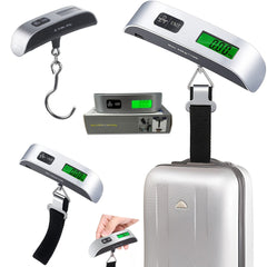 110lb/50kg Digital Handheld Baggage Hanging Luggage Scale With Backlight LCD Display