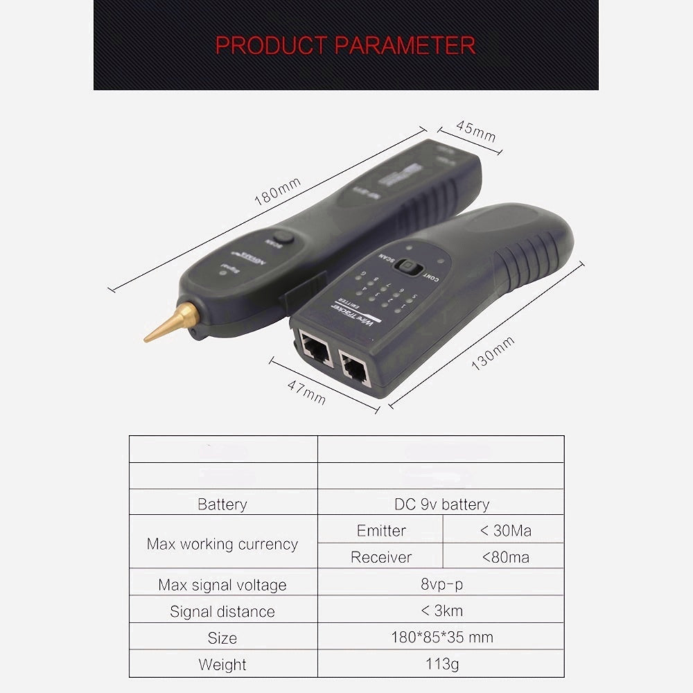 Multi-Function Cable Finder Pairing Device Withstanding Voltage 60V