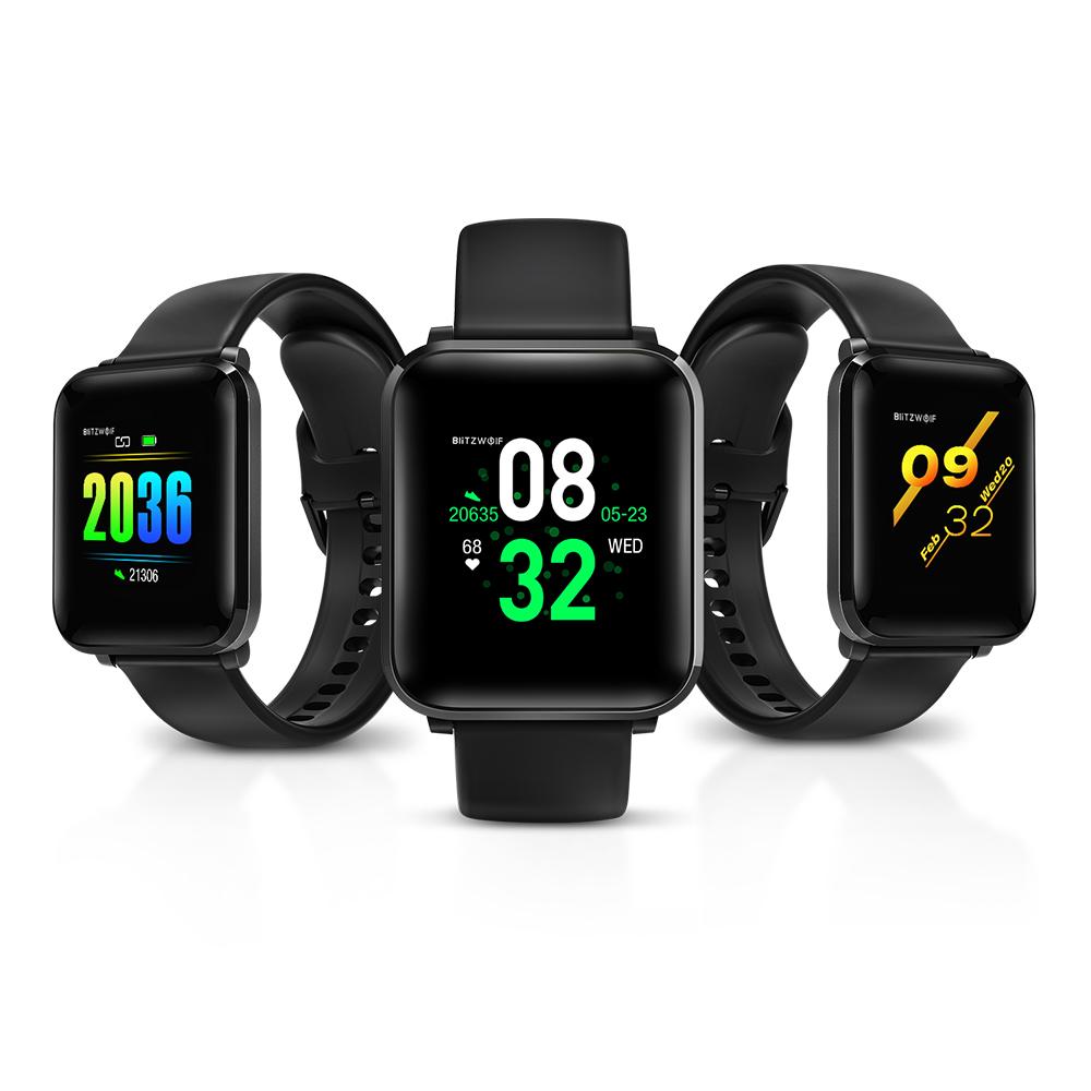 Waterproof Health Care Smart Watch Heart Rate Blood Pressure Monitor (Black)