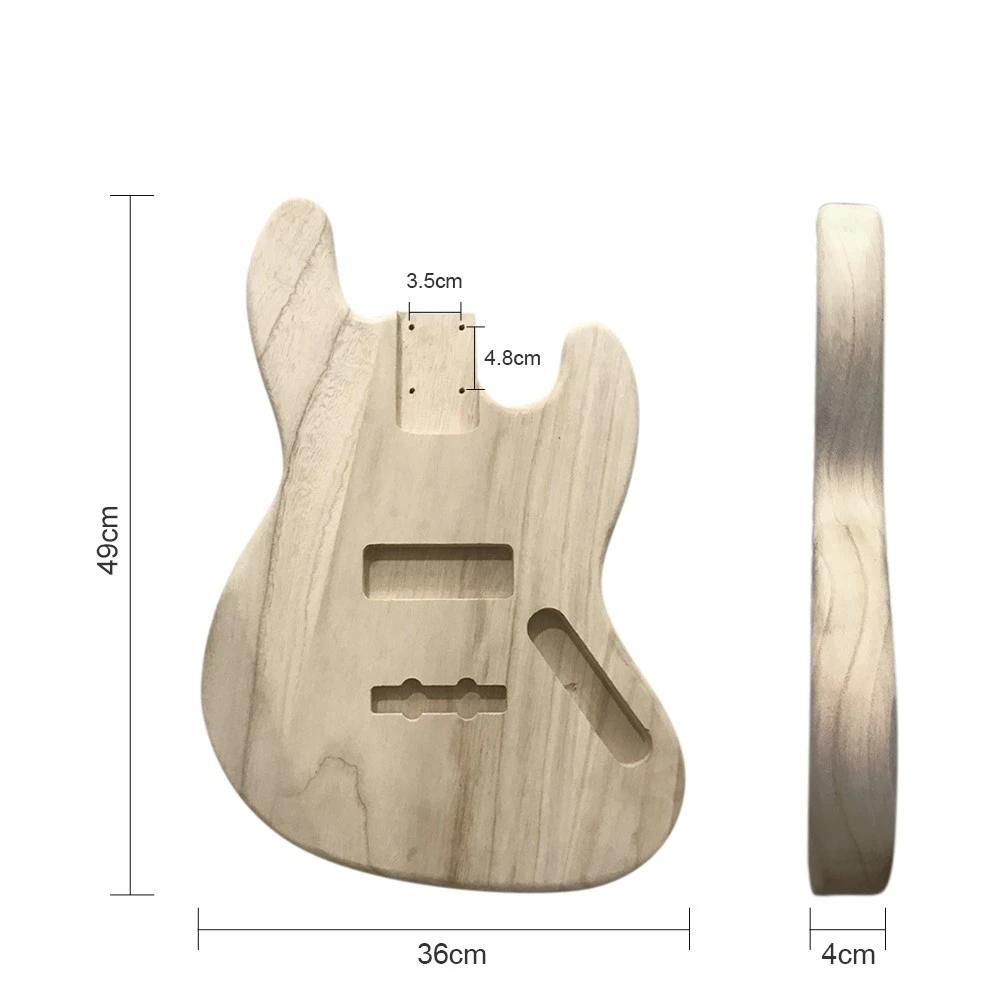 Polished Wood Type Electric Guitar Barrel DIY Maple Body For JB Style Bass