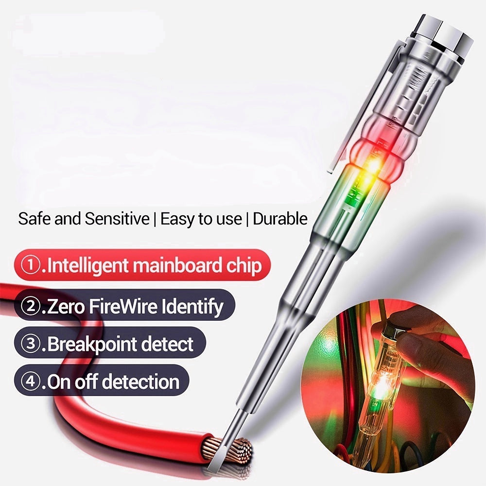 Voltage Test Pen 24-250V With Indicator Light Sensor and Electric Screwdriver Probe