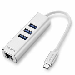 3 Ethernet RJ45 USB 3.0 HUB Type-C to 3 Port USB Gigabit Adapter for laptop