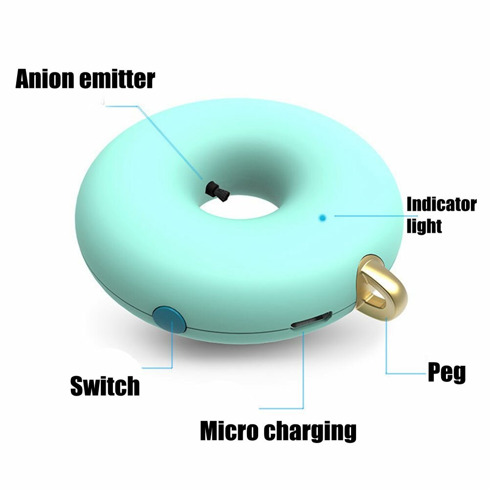 Portable Small Anion Air Purifier with Neck to Remove Formaldehyde and Settle PM2.5 Dust Pollen