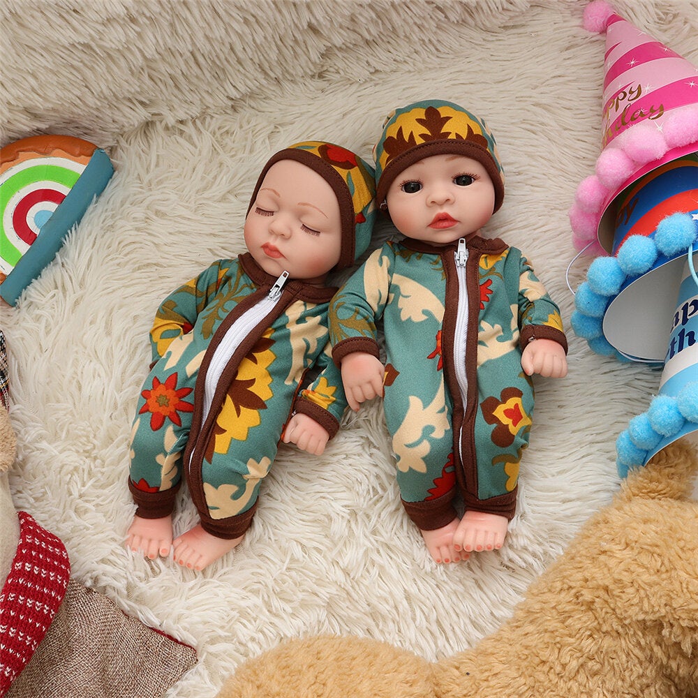 10 Inch 25CM Silicone Vinyl Soft Flexible Lifelike Reborn Baby Doll with Clothes Toy for Kids Collection Gift