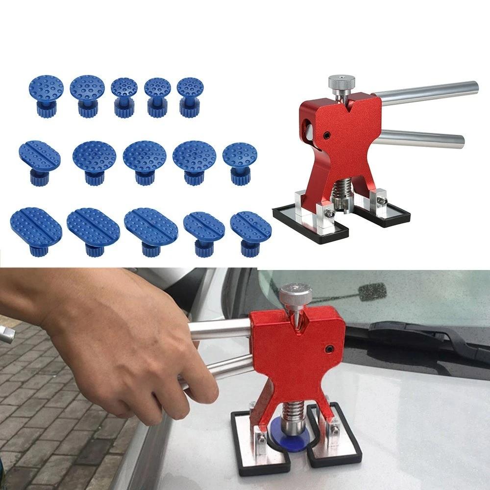 Car Paintless Dent Repair Tools Puller +15 Pcs Glue Tabs +110-240V 40W Hot Melt Gun w/ 5pcs Sticks