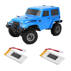 2 Battery 1/24 2.4G 4WD Mini Rc Car Proportional Control Waterproof Crawler Electric Vehicle RTR Model