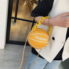 women basketball football chains handbag crossbody bag shoulder bag
