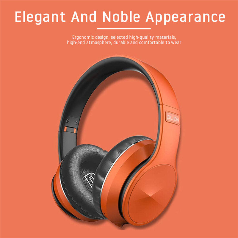 Wireless bluetooth 5.0 Headphones 40mm Drivers Low Latency FM Radio TF Card AUX-In Foldable Head-Mounted Headset with Mic