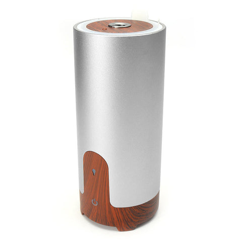 Protable Essential Oil Humidifier Aromatherapy Diffuser Metal & Wood Grain Style