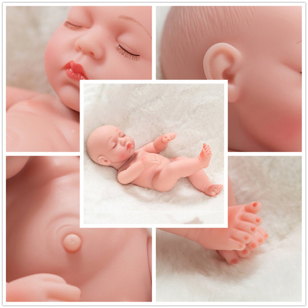 10 Inch 25CM Silicone Vinyl Soft Flexible Lifelike Reborn Baby Doll with Clothes Toy for Kids Collection Gift