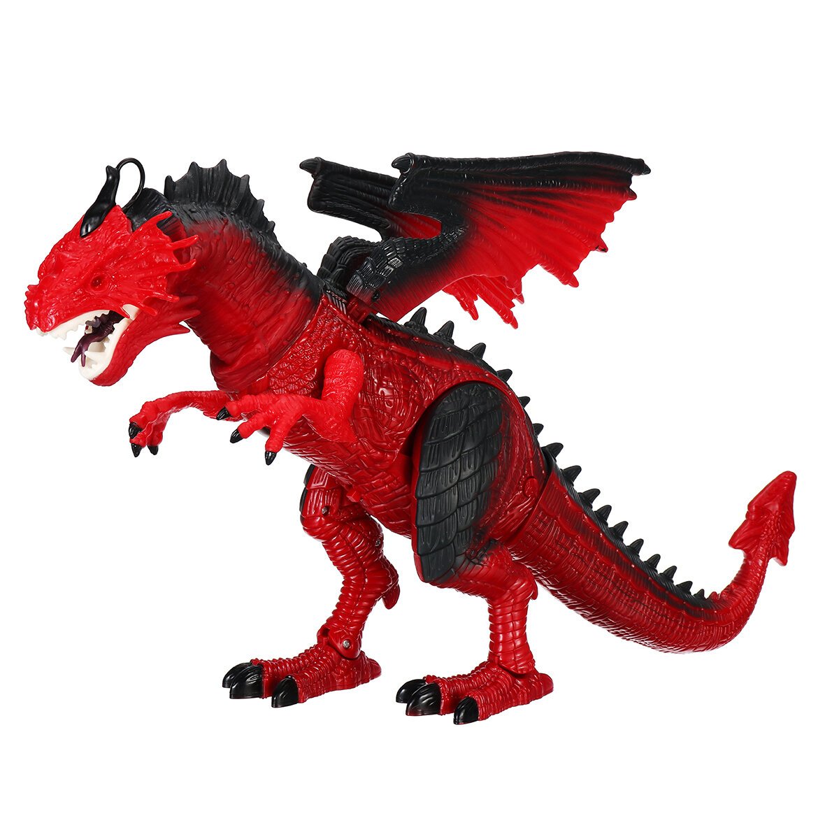 Remote Control 360 Rotate Spray Dinosaur with Sound LED Light and Simulate Flame Diecast Model Toy for Kids Gift