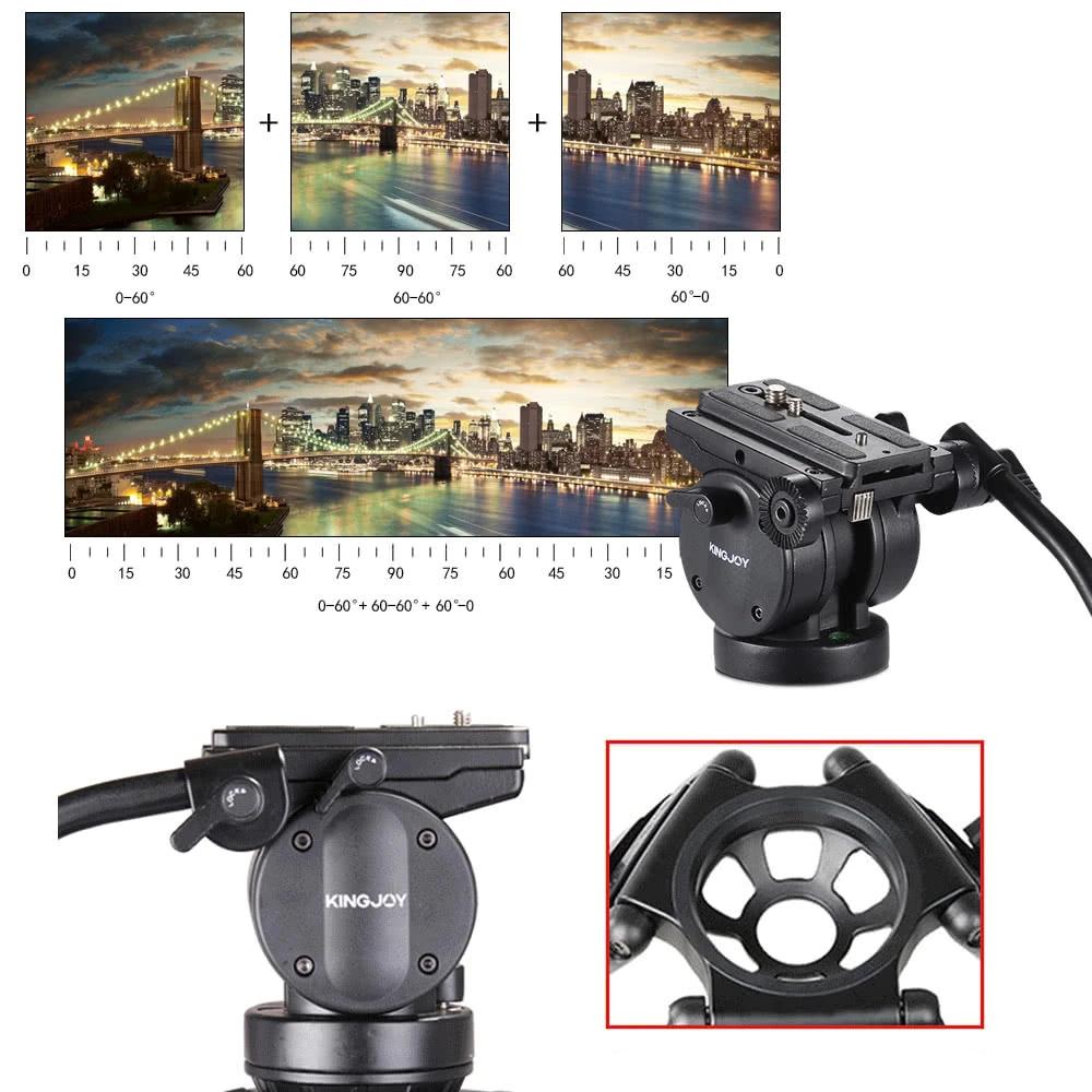 Alloy Video Photo Tripod Kit 360°Panorama Pan Fluid Ball Head for DSLR Camera Recorder DV