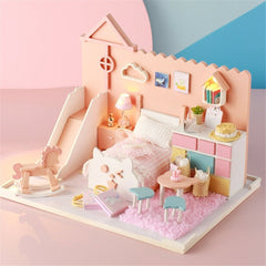 DIY Meow Mia Handmade Cottage Assembled Doll House Model P002