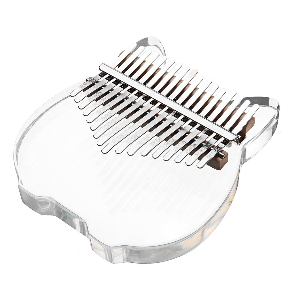 17 Tone Kalimba Rainbow Crystal Transparent Thumb Piano 5 Styles