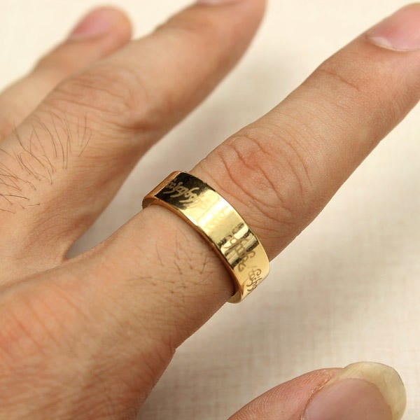 Hardcover Golden Magician Magnetic Ring Stainless Steel Magic Prop