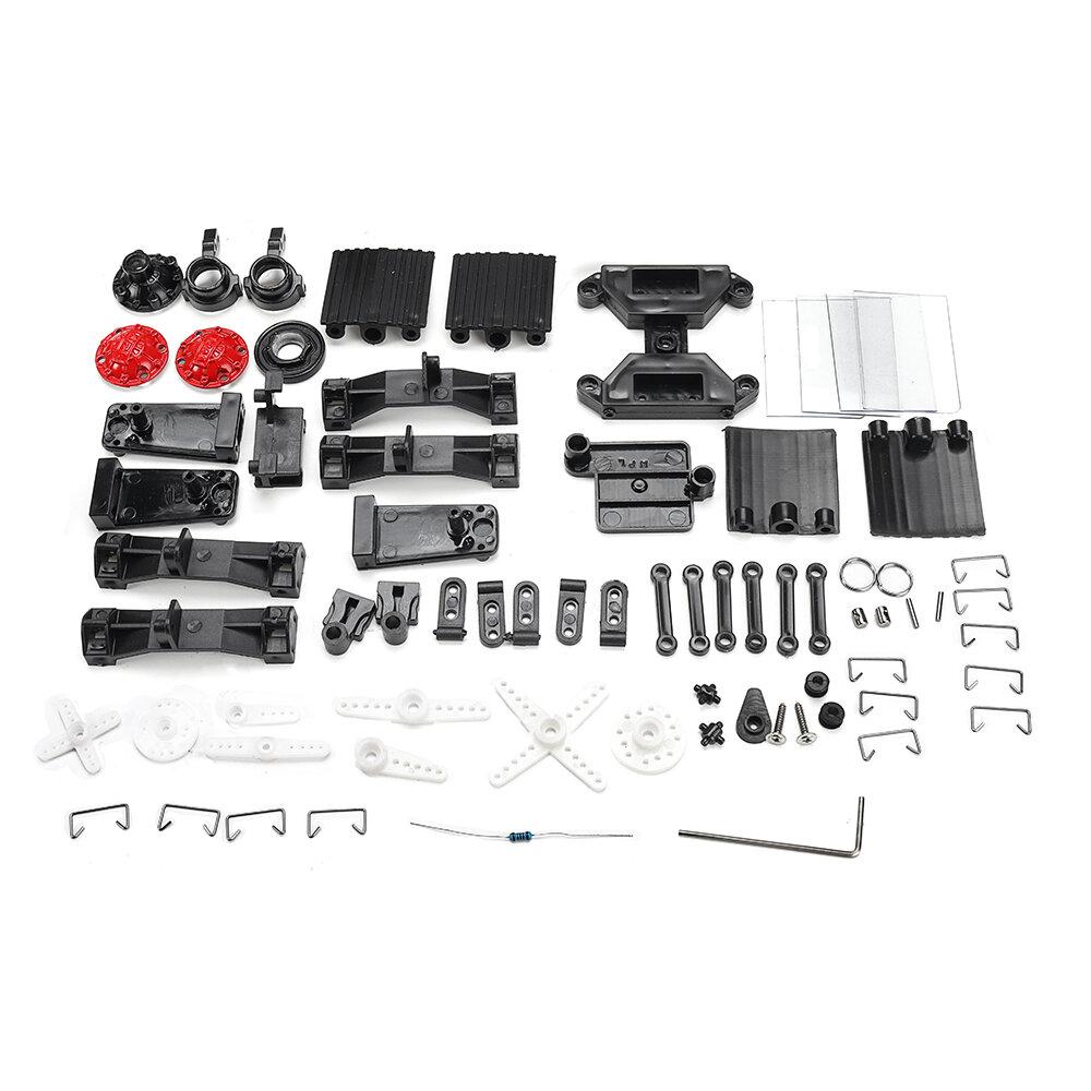 1/16 6WD RC Car Metal Kit with 370 Motor Metal Dual Speed Gear Case Gear Drive Shaft Wheels Weight