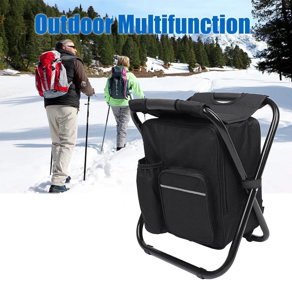 Outdoor Folding Stool Portable Backpack Chair