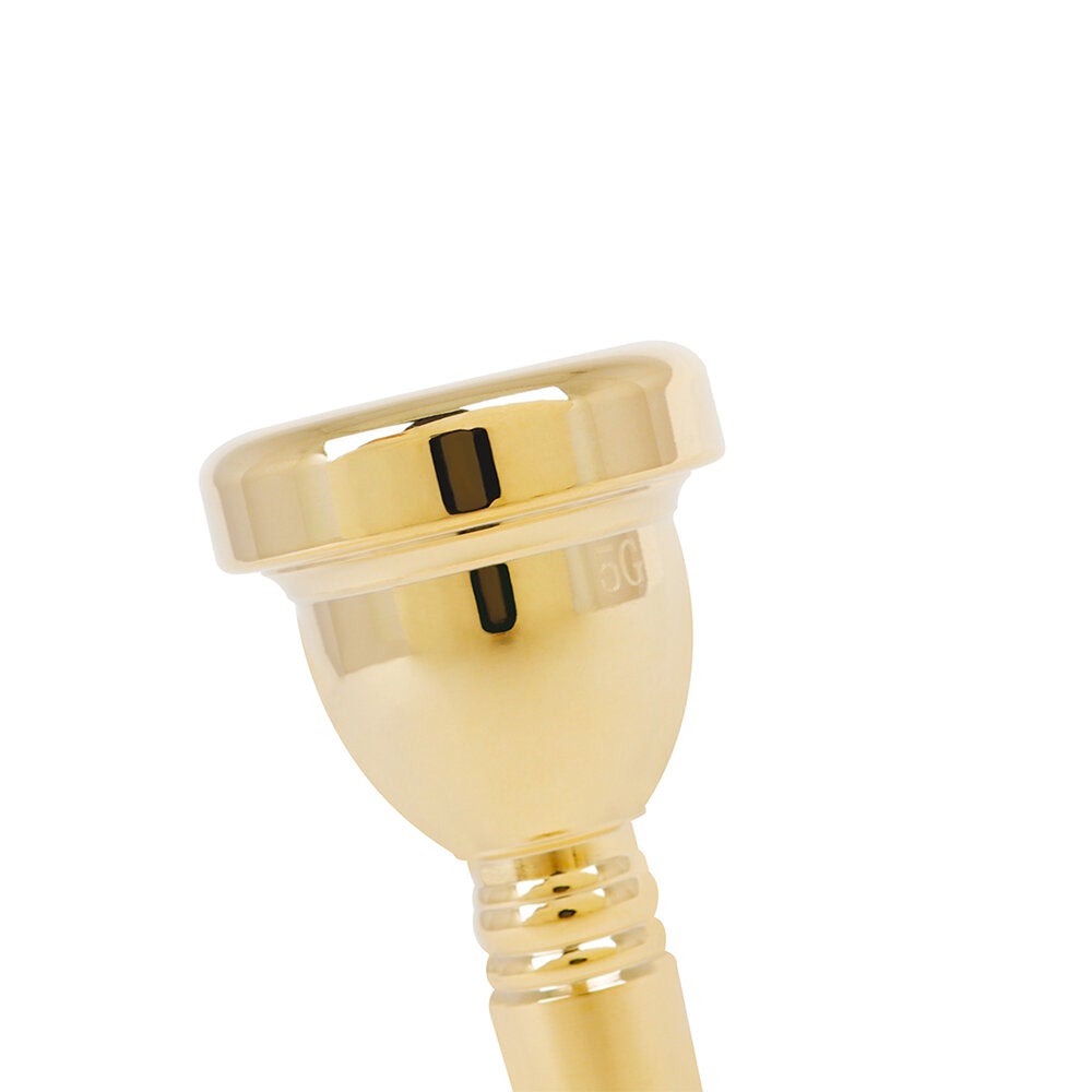 12.7 mm Bach Tenor Trombone 5G Mouthpiece Brass + Lacquered Gold Trumpet Accessories Golden