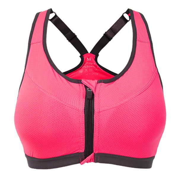 Professional Shakeproof Front Zipper Breathable Sports Bra