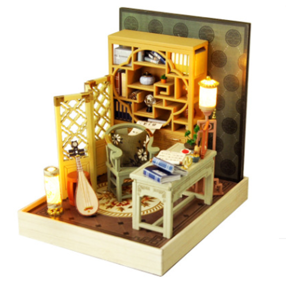 Doll House TW37 Ink Color Collection of Qingdai Creative Antiquity Scene Handmade Small House