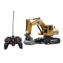 6CH RC Excavator Car Vehicle Models Toy Engineer Truck With Alloy Parts Light Music