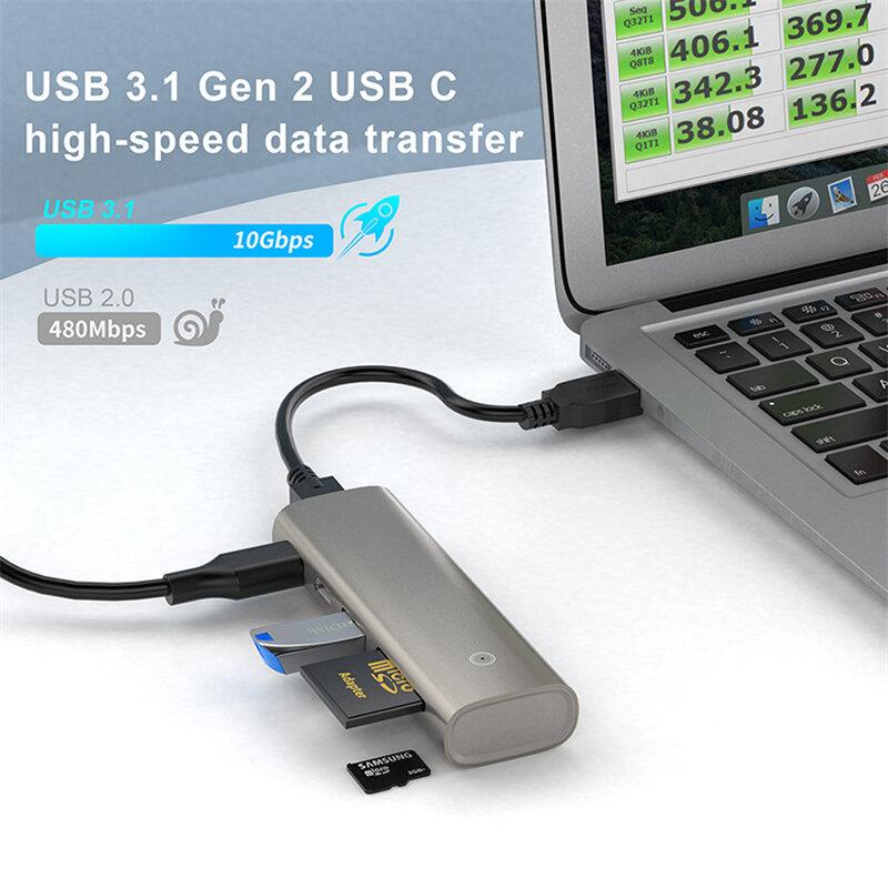 6-IN-1 USB-C HUB Docking Station Adapter with10Gbps Data Transmission