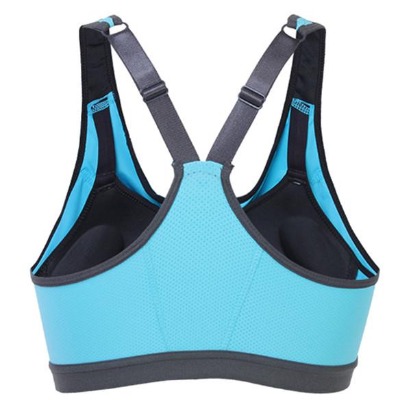 Professional Shakeproof Front Zipper Breathable Sports Bra