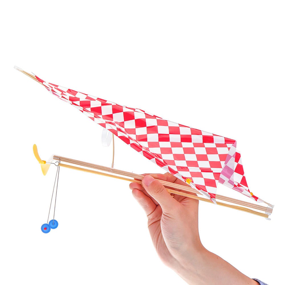 Rubber Powered Parasol Glider Aircraft Plane Assembly Model