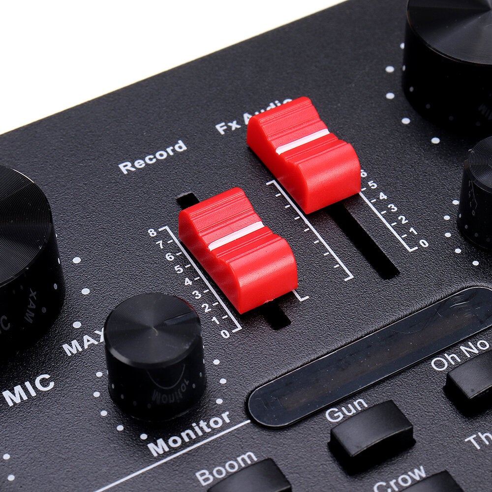 PRO External Audio Mixer USB Interface Sound Card with 15 Modes Multiple Effects