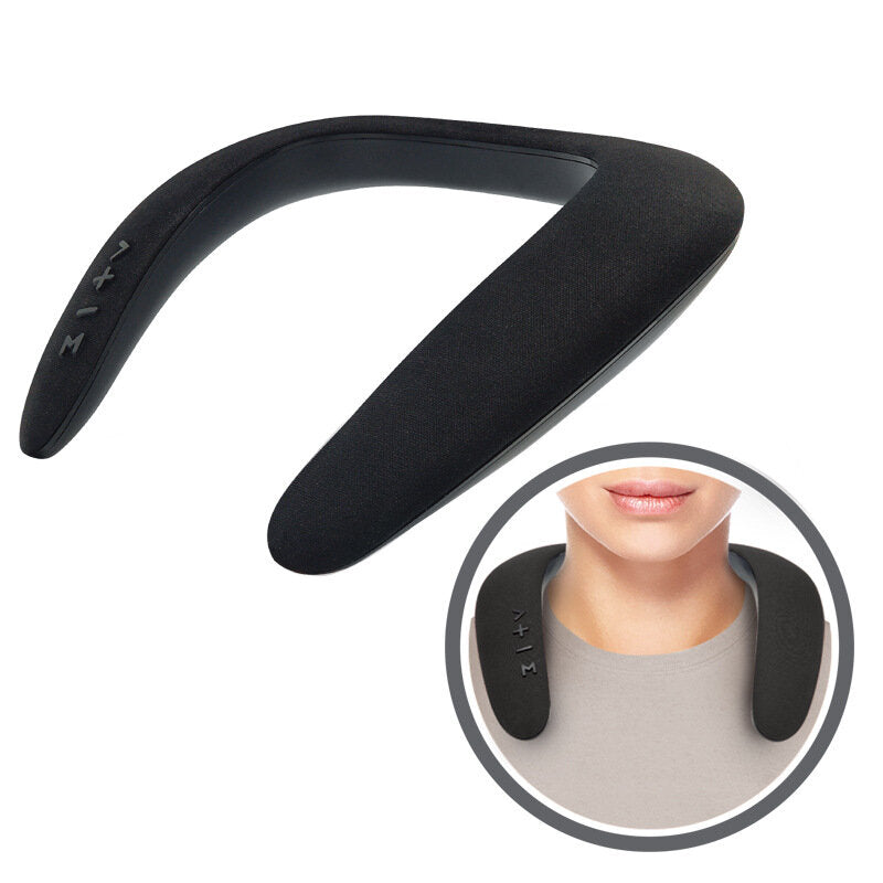 Portable Bluetooth Neckband Dual Speaker 5D Stereo Sound Lound speakers Support FM Radio SD Card USB Disk Handsfree Call