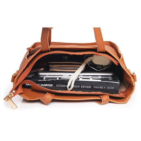 4 PCS Handbags Tassel Shoulder Bags Elegant Clutches Bags Wallets Card Holder