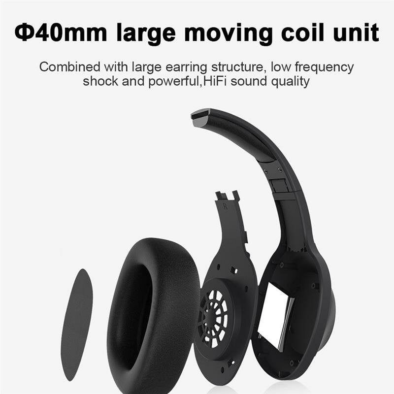 Bluetooth Wireless Headphones Stereo Sound Over-Head Gaming Headset With Microphone for Laptop PC Computer Phone
