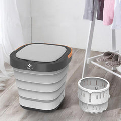 2 in 1 Portable Mini Clothes Washing Machine Spin Dryer Compact Foldable Underwear Washer for Travel Home Camping Apartments Dorms RV Business
