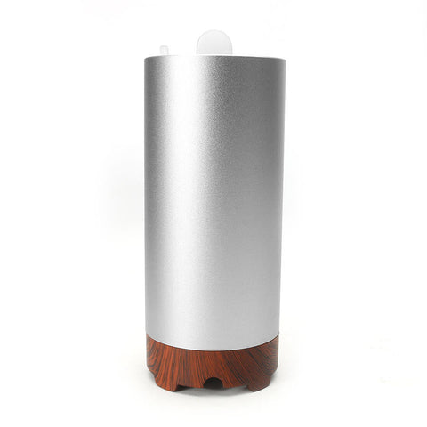 Protable Essential Oil Humidifier Aromatherapy Diffuser Metal & Wood Grain Style